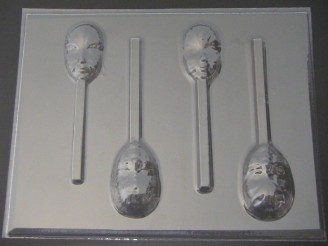 3540 Mask Faces Chocolate Candy Lollipop Mold